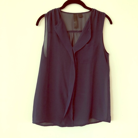 Petticoat Alley Tops - Navy Blouse